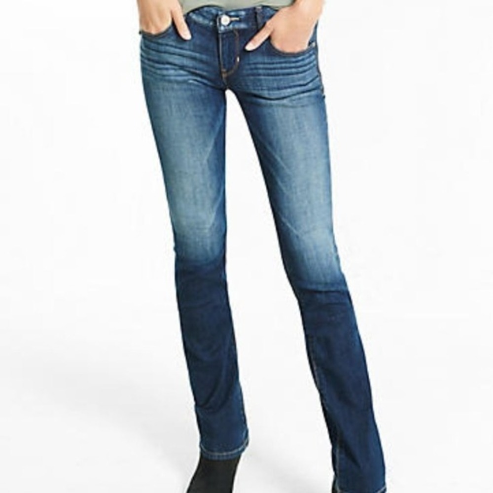 Express Stella Bootcut Jeans‎ Low Rise Medium Wash Stretch Denim RN 55285